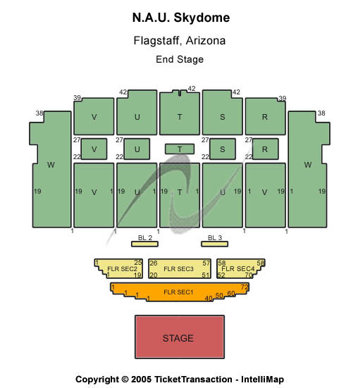 Walkup Skydome End Stage Seating Chart