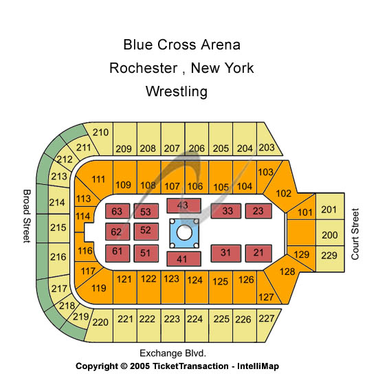 Blue Cross Arena Wrestling Seating Chart