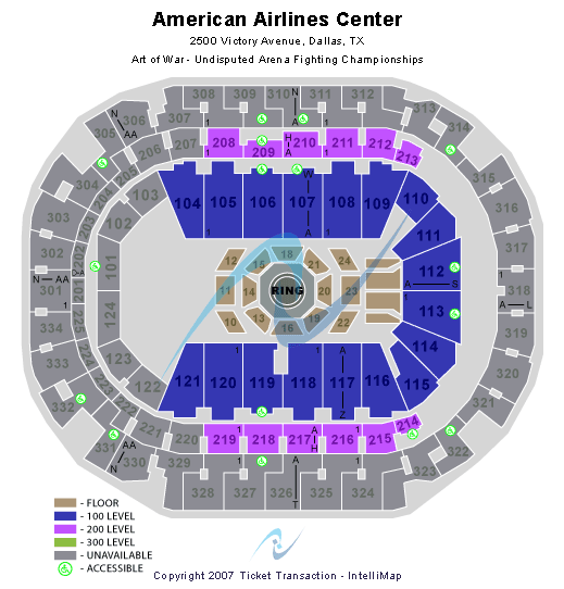 American Airlines Center Cage Fighting Seating Chart