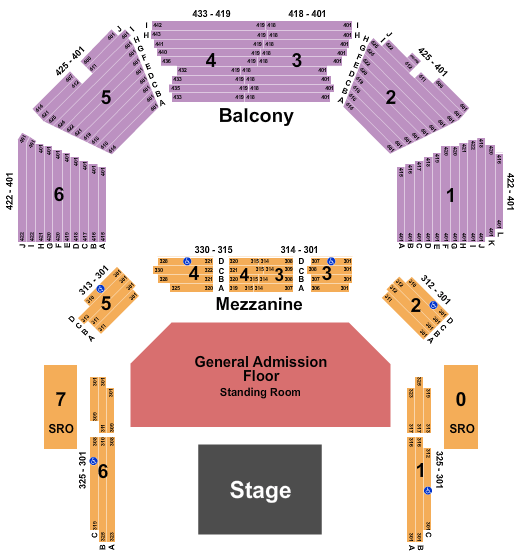 seating chart for ACL Live At The Moody Theater - Endstage GA Floor - eventticketscenter.com
