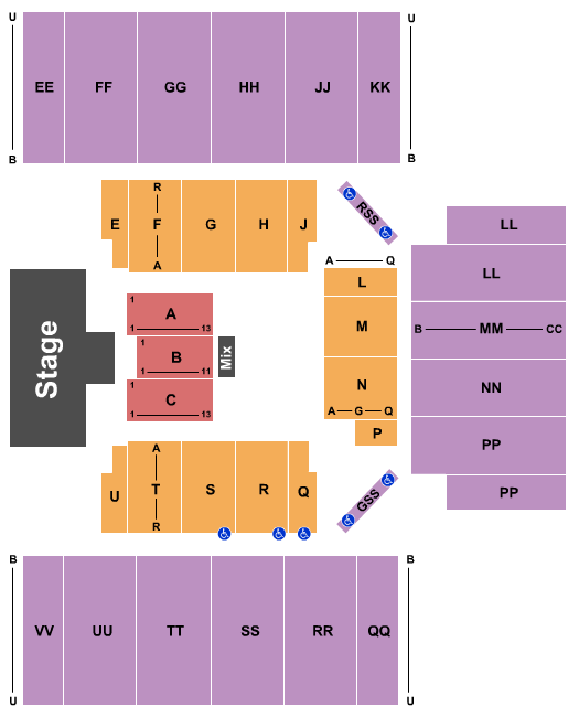 Centennial Bank Stadium Seating Chart