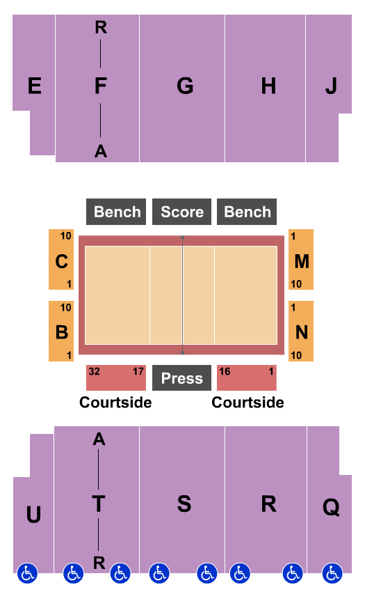 Find your seats with this First National Bank Arena Seating Chart