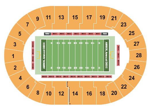 AMSOIL Arena At DECC Football Seating Chart