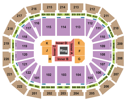 AO Arena Boxing2 Seating Chart