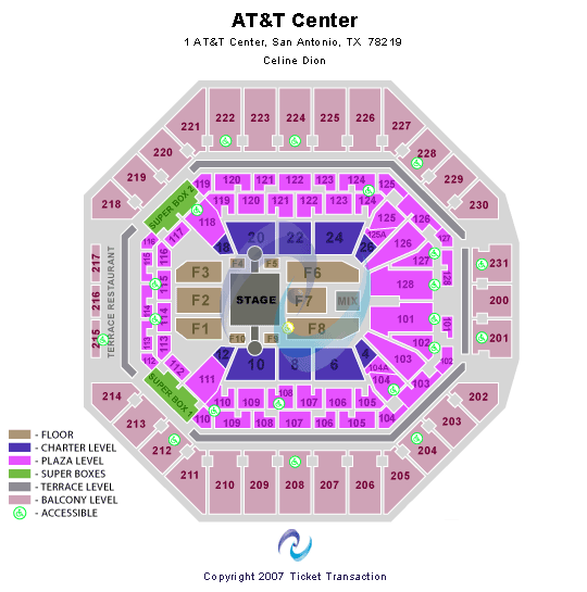 Frost Bank Center Celine Dion Seating Chart