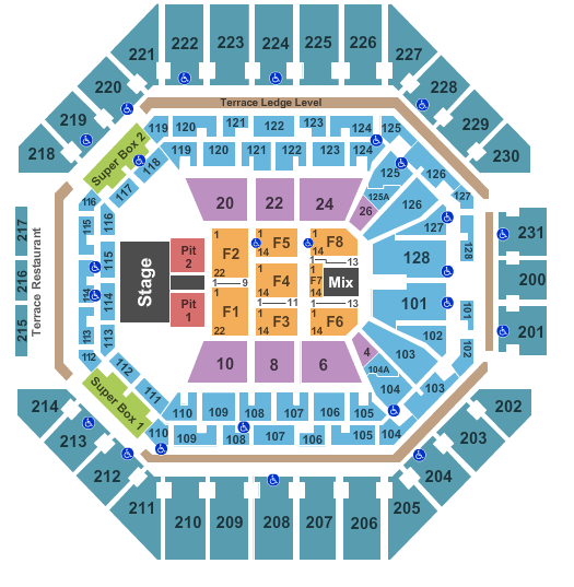 Frost Bank Center 5 Seconds of Summer Seating Chart