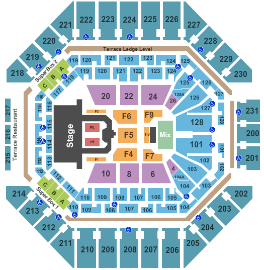 Frost Bank Center BAd Boy FAmily Reunion Seating Chart