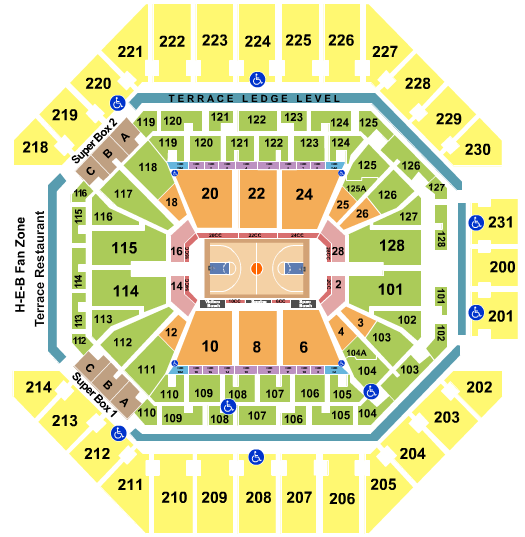 Frost Bank Center Basketball 2 Seating Chart