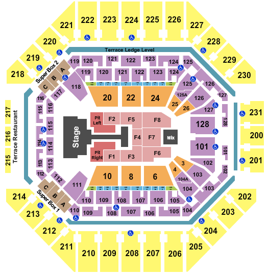AT&T Center seating chart event tickets center