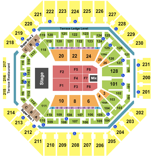 seating chart for AT&T Center - Daddy Yankee - eventticketscenter.com