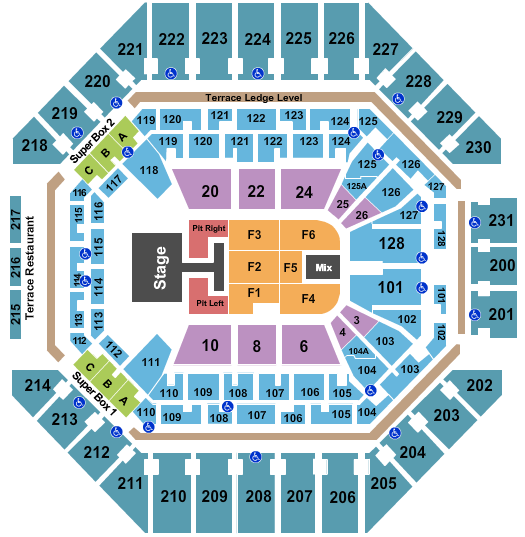 Frost Bank Center Elevation Worship Seating Chart