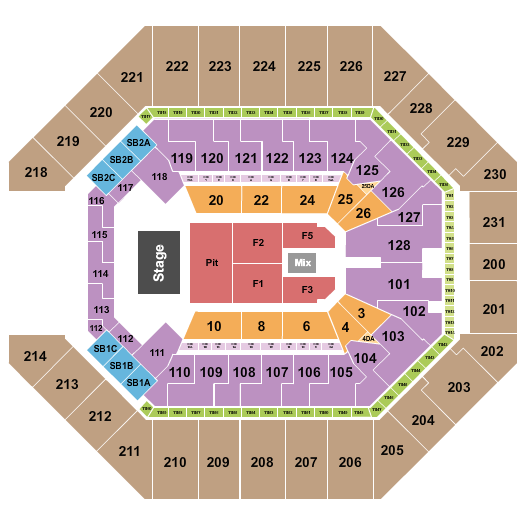 Frost Bank Center Endstage Pit Seating Chart