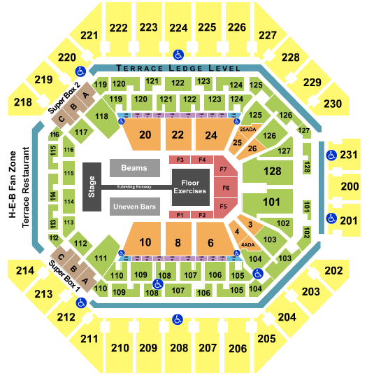 Frost Bank Center Gold Over America Seating Chart