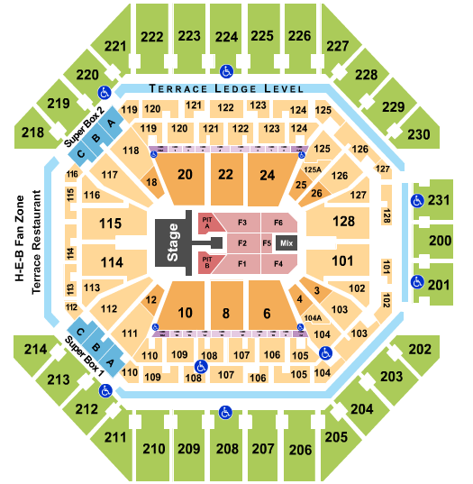 Frost Bank Center Kane Brown Seating Chart