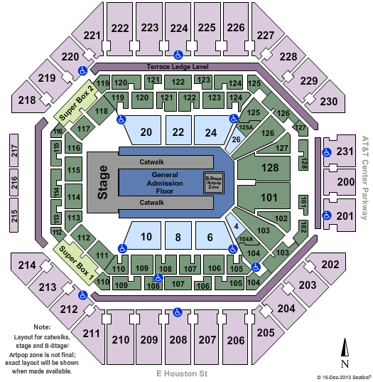 Frost Bank Center Lady Gaga Seating Chart