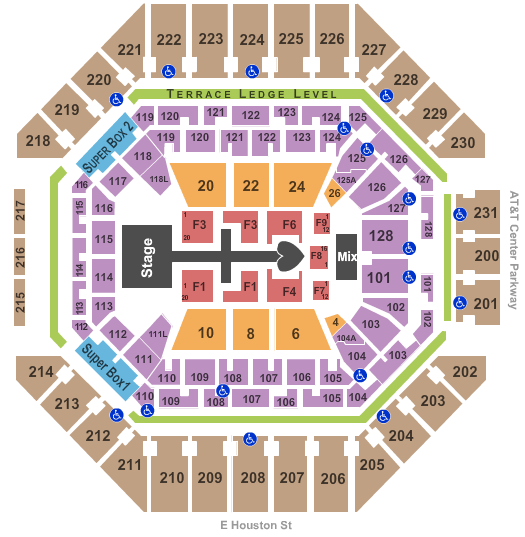 Frost Bank Center Madonna Seating Chart