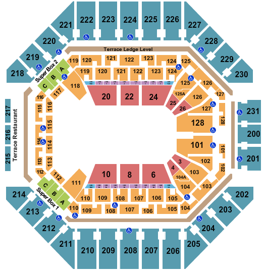AT&T Center Seating Map