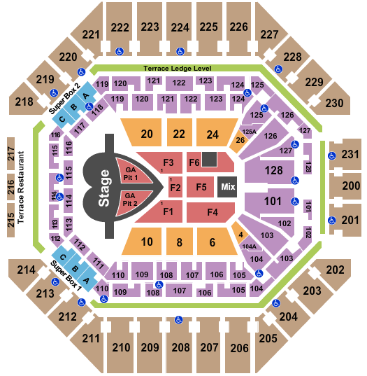 Frost Bank Center Pink Seating Chart