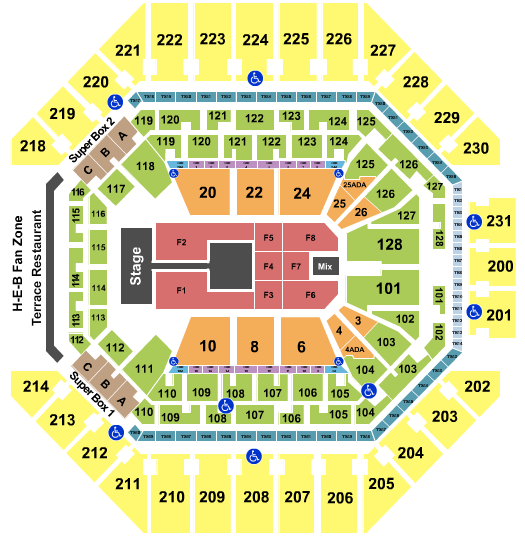 Frost Bank Center The Reunion Tour Seating Chart