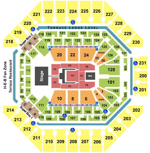 Frost Bank Center TobyMac Seating Chart