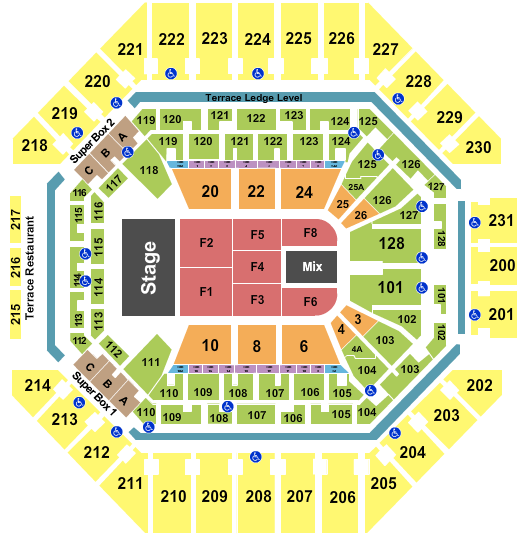 seating chart for AT&T Center - Trans Siberian Orchestra - eventticketscenter.com