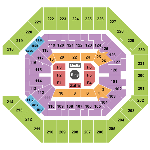 Frost Bank Center UFC Fight Night Seating Chart