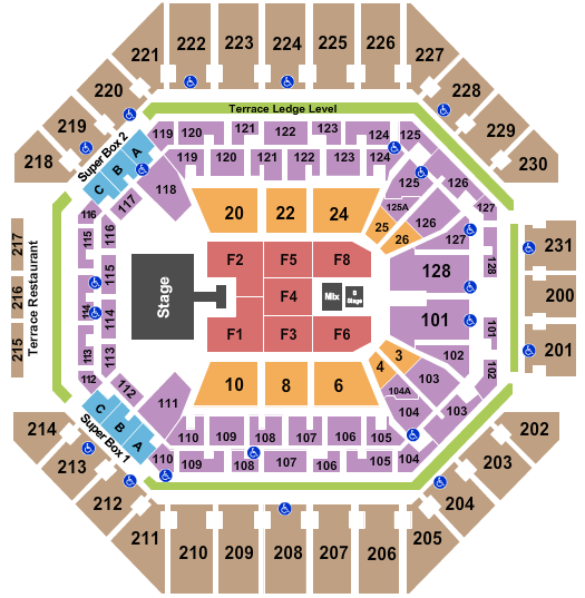 seating chart for AT&T Center - Wisin Y Yandel - eventticketscenter.com