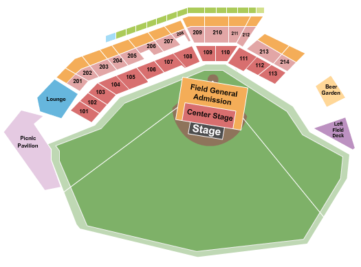 AT&T Field End Stage Seating Chart