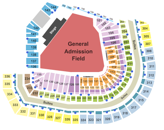 Oracle Park AC/DC Seating Chart