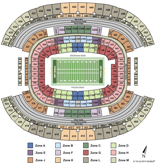 AT&T Stadium Cowboys Classic Seating Chart