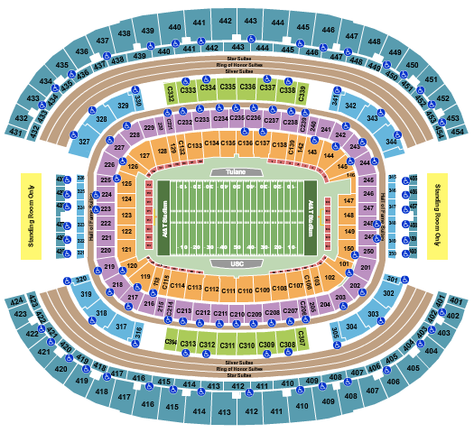 AT&T Stadium 2023 Cotton Bowl Seating Chart