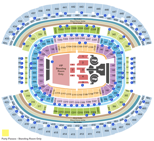 AT&T Stadium Academy Of Country Music Awards Seating Chart