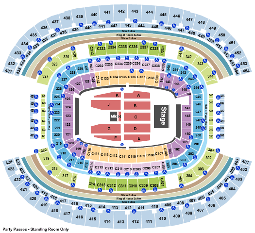 AT&T Stadium Eagles Seating Chart