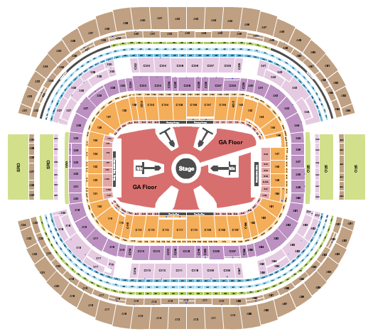 seating chart for AT&T Stadium - Ed Sheeran 2 - eventticketscenter.com