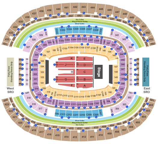 AT&T Stadium End Stage Seating Chart