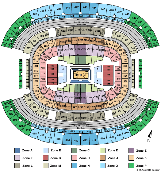AT&T Stadium Final Four - Zone Seating Chart