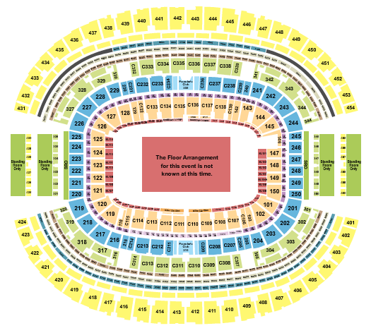 AT&T Stadium Generic Seating Chart