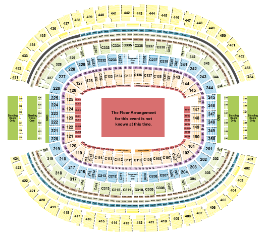 AT&T Stadium Generic Seating Chart