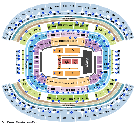 AT&T Stadium Beyonce & Jay Z Seating Chart