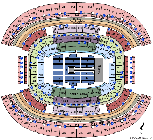 AT&T Stadium One Direction Seating Chart