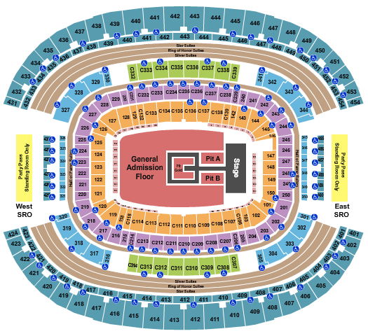 AT&T Stadium Posty Fest Seating Chart