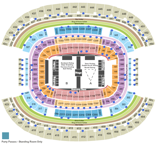 AT&T Stadium Rodeo Seating Chart