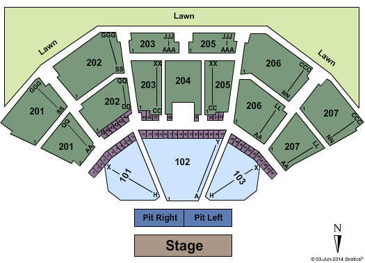 Cellairis Amphitheatre at Lakewood Endstage Pit 2 Seating Chart