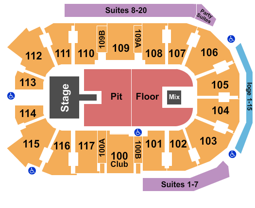 Abbotsford Centre Seating Chart