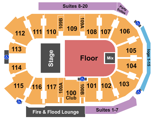 Abbotsford Centre Half House GA Seating Chart