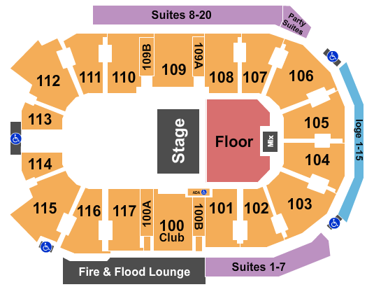 Find your seats with this Abbotsford Centre Seating Chart