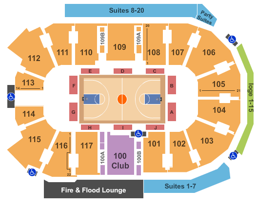 Abbotsford Centre Basketball 2 Seating Chart