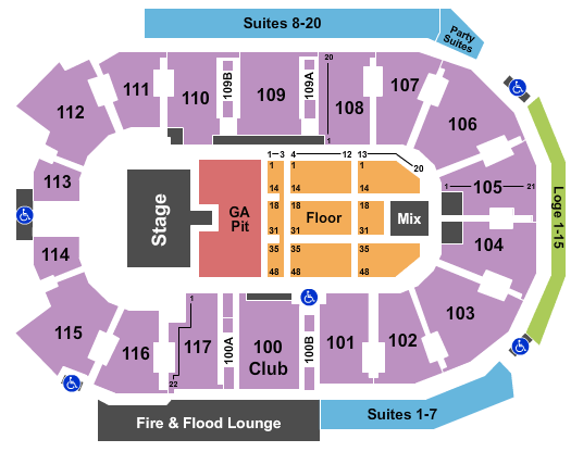 Abbotsford Centre Brantley Gilbert Seating Chart