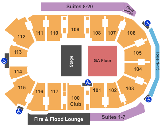 Abbotsford Centre Half House GA 2 Seating Chart