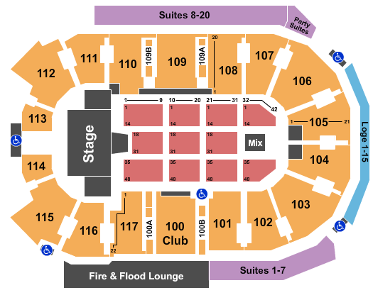 Abbotsford Centre Hedley Seating Chart